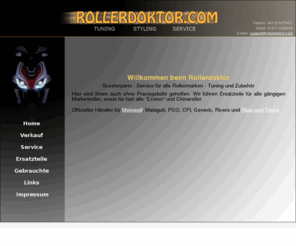 scootrods.com: Rollerdoktor Uetersen - Startseite
Rollerverkauf, Reparatur und Wartung