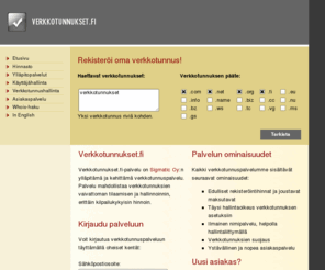 verkkotunnukset.net: Verkkotunnukset.fi
