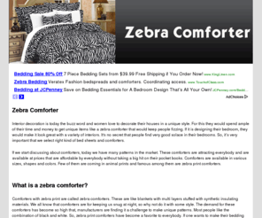 zebracomforter.org: The Best Place for Zebra Comforter
Comforter with zebra print is called zebra comforter. This is like blanket with multi layers stuffed with synthetic insulating materials. 