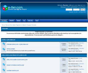 e-fen.com: Fen ve Teknoloji Dersi Eğitim Öğretmen ve Öğrenci Paylaşım Forumları
Fen ve Teknoloji Dersi Eğitim Öğretmen ve Öğrenci Paylaşım Forumları