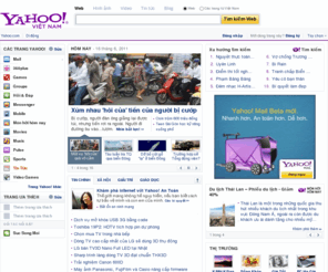 vnyahoo.org: Yahoo! Việt Nam
Chào mừng bạn đến với Yahoo!, trang chủ được nhiều người vào xem nhất trên thế giới. Nhanh chóng tìm ra những gì bạn đang cần tìm, giữ liên lạc với bạn bè và luôn nắm bắt những thông tin và tin tức mới nhất.