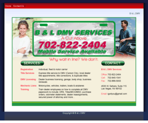 bandldmvvegas.com: B & L DMV Services
B & L DMV Services