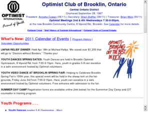 brooklin.info: Optimist Club of Brooklin, Ontario
Brooklin.org is the home
for Brooklin, Ontario, on the Internet and includes links
to all known Brooklin sites on the Web.