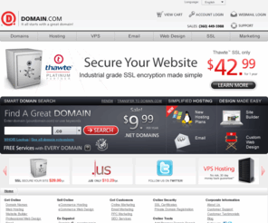 domain.com: Domain Name Registration and Web Hosting | Domain.com
Register a domain name and transfer domains. Reliable web hosting and VPS. Powerful website, blog, and ecommerce tools. 10 years, millions of customers.