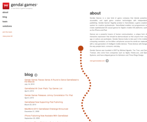 openmachina.com: Gendai Games
Gendai Games – Creators of GameSalad: a game creation tool for the rest of us. Gendai Games is a startup in Austin, Texas that combines social media and games on the web. We create game development tools and web services for individual artists and small teams.