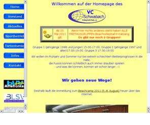 vcschwabach.de: Volleyballclub Schwabach e.V.
Homepage des Volleyballclubs Schwabach e.V.