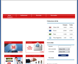 cambio18.com: Cambio 18 - Casa Cambiaria - Montevideo, Uruguay
Proveemos una gama de servicios que dan respuesta a las necesidades de nuestros clientes y que ofrecen valor agregado a las operaciones realizadas.