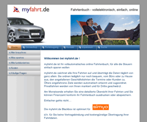 myfahrt.com: myfahrt.de - Home
myfahrt.de - Das automatische online Fahrtenbuch für alle die Steuern einfach sparen wollen.