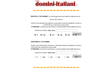 edominio.org:  Registrazione dominio trasferimento sito
Domini  facili!