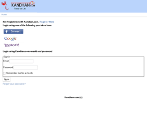 kuchbe.com: Signin
Kandhan.com is a collection of applications to manage relationships