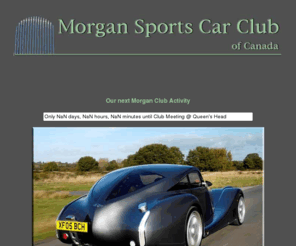 morgansportscarclubofcanada.com: The Morgan Sports Car Club of Canada
 A car club for Morgan Car Owners and enthusiasts, Canada.