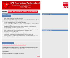 spdansbach.de: Startseite - SPD Kreisverband Ansbach-Land
Seite des SPD Kreisverband Ansbach-Land