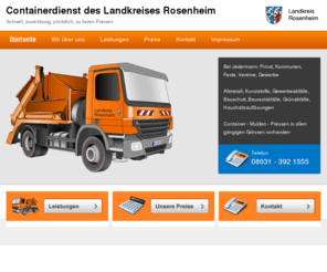 containerdienst-rosenheim.com: Containerdienst Rosenheim
Dies ist die offizielle Website des Containerdienst Rosenheim.