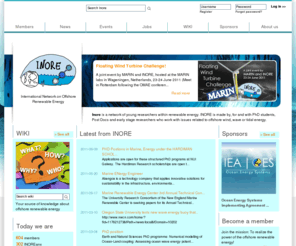 inore.org: Inore | International Network on Offshore Renewable Energy
INORE - International Network on Offshore Renewable Energies. Made by, for and with PhD students and Post Docs who works with issues related to offshore wind, wave or tidal energy.