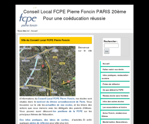 fcpe-foncin.fr: [Conseil Local FCPE Pierre Foncin  PARIS 20ème Pour une coéducation réussie]
pierre foncin conseil local fcpe 75020 Paris, infos sur le monde de l'éducation