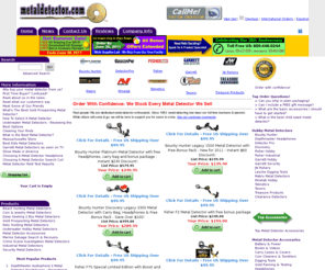 metaldetectars.com: Metal Detector products from Detector Electronics Corp.
Metal Detector and hobby metaldetector equipment for treasure hunting. We carry metal detector products from bountyhunter, bounty hunter, tesoro, garrett, fisher, jw fishers, minelab, depthmaster, detector pro, treasure products, vibra probe and detectorpro.