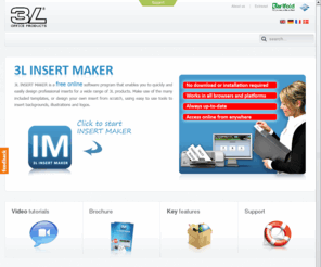 3linsertmaker.com: 3L INSERT MAKER
FREE online label software. Use pre-designed templates, insert logos, pictures, backgrounds, barcodes, mail-merge and many more things - for free. 