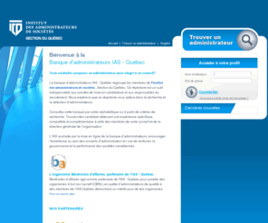 administrateursduquebec.com: Bienvenue à la Banque d’administrateurs IAS - Québec
Bienvenue à la Banque d’administrateurs IAS - Québec