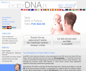 easydna.pl: Testy DNA | Domowy Test DNA | Test na Ojcostwo
EasyDNA ma w ofercie dokładne Testy DNA oraz Testy na Ojcostwo, które potwierdzają pokrewieństwo genetyczne. Dyskretna usługa z szybkimi rezultatami.  