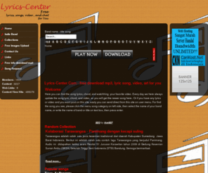 lyrics-center.com: Lyrics-Center.Com - free download mp3, lyric song, video, and  chat for you
free download mp3 lyric and chat for you