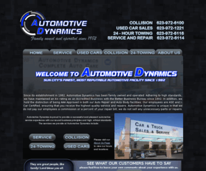 azautomotivedynamics.com: Sun City's finest and most reputable automotive facility since 1982.
Do you need a different car, or fix the one you have? We are a one stop shop let us show you why people love us and...