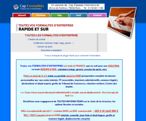 capformalites.com: FORMALITES ENTREPRISE - STATUTS - KBIS - CABIS - MODIFICATIONS STATUTAIRES - CESSIONS DE PARTS - MODELE D'ACTES
