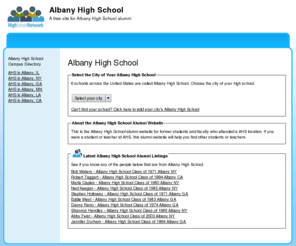 albanyhighschoolalumni.com: Albany High School
Albany High School is a high school website for alumni. Albany High provides school news, reunion and graduation information, alumni listings and more for former students and faculty of Albany High School