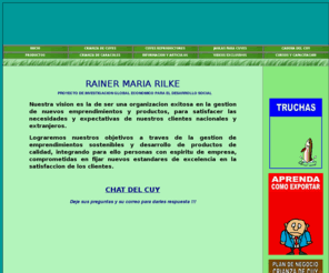 rmr-peru.com: Bienvenido a RMR PERU
Rmr-prigeds es una empresa peruana que brinda asesora a pequeos negocios y tambin comercializa productos peruanos.