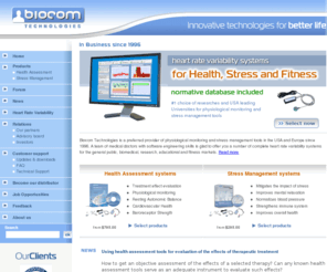 biocomsoft.com: Health Assessment products with Heart Rate Variability Analysis (HRV)
Comprehensive Heart rate variability analysis (hrv) products provide full HRV analysis, health assessment , short-term HRV analysis, physiological monitoring, autonomic balance regulation analysis, stress management