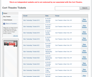 corttheatretickets.com: CortTheatreTickets.com | Cort Theatre Tickets
CortTheatreTickets.com for all events at the Cort Theatre. Get Cort Theatre tickets from the cheapest seats to premium tickets and more!