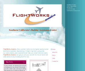 flightworksaviation.com: FlightWorks Aviation - Home
Southern California experimental airplane builder assistance. Specializing in composite homebuilt aircraft assembly.