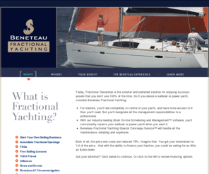 beneteaufractional.com: Beneteau Fractional - Boat Fractional - Fractional ownership
Boat Fractional - Beneteau's Fractional Ownership program allows you to get virtually as much time on your yacht as you want ...