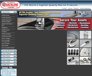 quickline.us: QuicklineUSA | High Quality Marine Products from Around the World to the USA
Quickline USA - Dependable, high quality marine products from around the world to the USA: Quickline Flat Rope & Reel, Ultra Anchor, Ultra Swivel, Chain Claw, Trip Hook, Sovereign BBQs, Lewco Battery Chargers, Pelican Watertight Cases, Pelican Flashlights, Boarding Assist Device, and much more for all your boating and yachting needs!