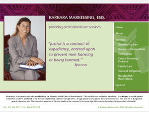 bmarklaw.com: Barbara Markessinis, ESQ, providing professional law services
Barbara Markessinis, Esq, providing professional law services