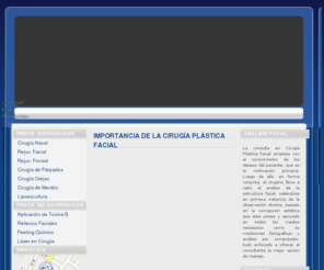 cirugiaesteticafacial.org: Inicio - CIRUGIA ESTETICA FACIAL, CIRUGUA PLASTICA FACIAL, BOGOTA COLOMBIA
This site uses Mambo - the free, open source content management system