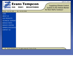 evanstempcon.com: Evans Tempcon, Inc
Supplying Climate Control Systems to the Vehicle Market for over Half a Century