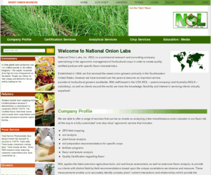 onionlabs.com: National Onion Labs, Inc. (NOL) - Quality Certification for Flavor
A commercial research and consulting company specializing in the agronomic management of horticultural crops to create quality certified produce with specific flavor characteristics.