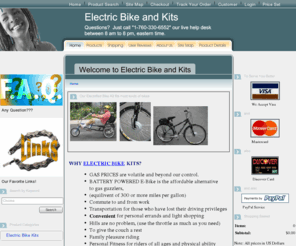 electricbikeandkits.com: Electric Bike and Kits - Bike, Trike or Recumbent Electric Conversion Kits
SPECIAL SALE PRICE $362 (FREE SHIPPING - WEST OF THE MISSISSIPPI). This conversion kit allows you to convert your own conventional bike or recumbent or trike to a PED-ELEC (Now you'll have POWER AT YOUR FINGERTIP to assist you anytime for hills, inclines or just relaxed riding. Save $ on high costs of gas, running errands, shopping by riding your new electric bike equipped with a battery-powered (lithium battery also available) electric motor.