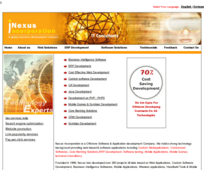 nexus-nettech.com: Ecommerce Applications India Java Application Softwares Mobile Application Softwares and Business Intelligence Softwares
Nexus Incorporation - Nexus Incorporation is a Offshore Software and Application development Company in Ecommerce Applications India, Business intelligence softwares, business softwares, customized softwares, customized software applications, customized intelligence softwares, software applications india, business softwares, Customised Software Outsourcing Solutions in India, Low Cost Software Applications from India.