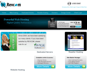 revcom.com: REVCOM, LLC - Website Hosting & Dedicated Servers
REVCOM, LLC is a leader in affordable web hosting, dedicated servers, web & logo design, and domain name registration without compromising quality.