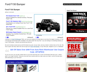 fordf150bumper.net: Ford F150 Bumper
Get your Ford F150 bumper and accessories here! Ford f-150 bumpers and more...