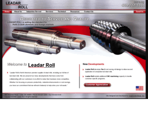 leadar-roll.com: Leadar Roll - Lima, Ohio - Premier Supplier of Steel Rolls and Tool Steel Rolls
Leadar Roll is North Americaâs premier supplier of steel rolls, including our full line of tool steel rolls.