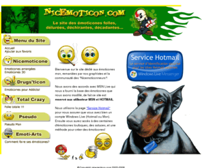 nicemoticon.com: Nicemoticon, Le site des émoticones folles! (Logoff-> Service Hotmail)
