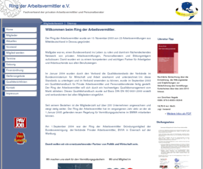 rdaev.de: Ring der privaten Arbeitsvermittler (RdA) Bundesverband
Der Rings der privaten Arbeitsvermittler (RdA) steht mit seinen zertifizierten privaten Arbeitsvermittlern Arbeitgebern, Arbeitnehmern und Institutionen mit Rat und Tat zur Seite. Erfahren Sie mehr über uns auf den kommenden Seiten.