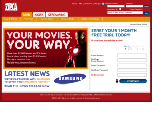 zip.ca: Zip.ca
Zip.ca: The best way to rent DVDs in Canada. Plans from only $5.95 per month. Over 82,000 titles including new releases, TV shows, and more.  Largest DVD and Blu-Ray selection. Free shipping both ways.
