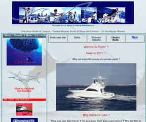 wasabiloco.com: Wasabi Loco Offshore Adventures
Our charters cater to both the experienced and inexperienced fisherman. If you're looking for a charter that will work with children, wives or new fishermen, we've got the guides for you! Hook into a memory that will last a lifetime.