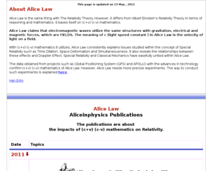 aliceinphysics.com: Alice In Physics
Alice In Physics Home Page