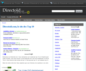 directoid.com: Directoid.com, le site des Top 10
Directoid est un site qui offre des Top 10 portant sur différents sujets.