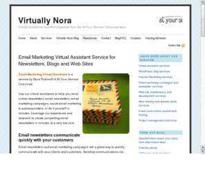 emailvirtualassistant.com: Email Marketing Virtual Assistant - Nora Rubinoff
Send online newsletters, email newsletters, email marketing campaigns & autoresponders.