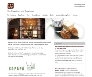 tapaandsons.com: The Providores and Tapa Room
The Providores and Tapa Room offer the most exciting and innovative fusion food in the UK, and Britain’s largest range of New Zealand premium wines. 